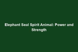 Elephant Seal Spirit Animal: Power and Strength